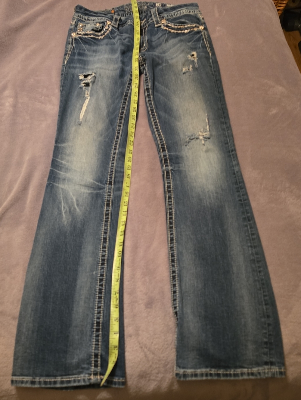 Miss Me Distressed Bootcut Jeans - 28
